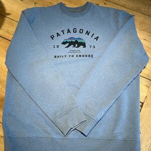 Patagonia P-6 Logo Uprisal Crew Sweatshirt, Mens M, Thermal Blue